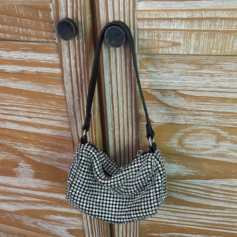 BCBGeneration Black and Silver Mini Bag